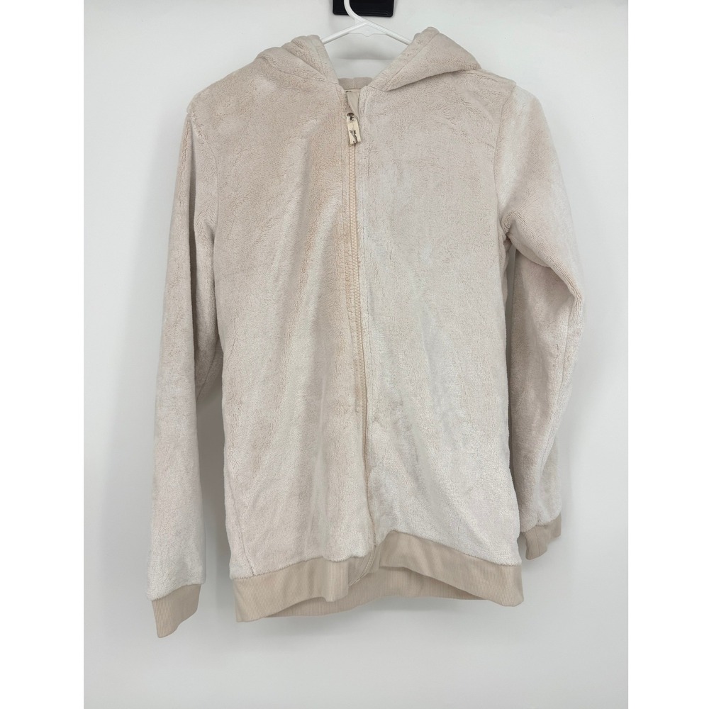 Mantaray Girls Beige Fleece‎ Animal Hood Zip Up Hoodie Sweatshirt Age 13-14